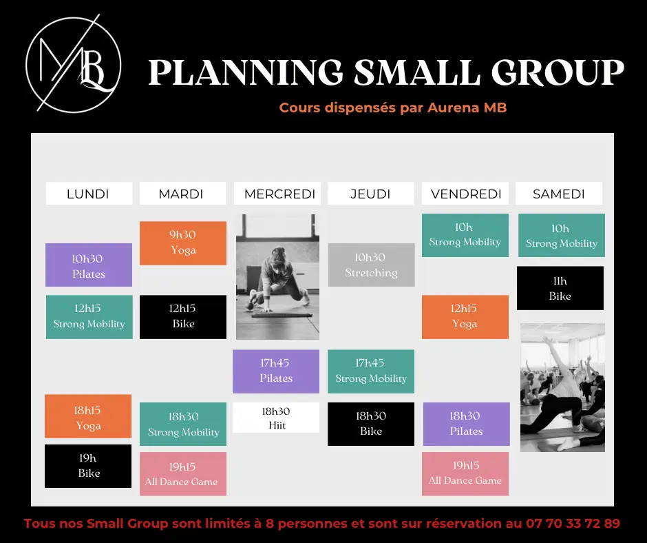 planning-small-group-aurena-mb-coaching-fitness-bien-etre-saint-vincent-de-paul Séance small group Aurena MB à Saint-Vincent-de-Paul